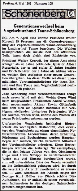 Generationenwechsel im V.S.B.